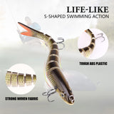 Pumowu Fishing Lures Set， Multi-Stage Bait ，Slow Sinking Bionic Bait ， Freshwater Saltwater bass Bionic Bait bass， Men's Fishing Gift Pumowu