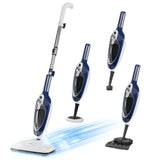 Steam Mop - 10-in-1 Floor Steamer Detachable MultiPurpose Handheld Steam Cleaner for Hardwood/Tile/Laminate All Floors Carpet Cleaning with 11 Accessories for Whole Home Use(Blue). GorFanty