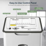 Wingwise Paper Shredder for Home Office, 60 Sheets Auto Feed, P-4 Cross Cut, 40 Mins Runtime, 52dB Quiet, 2.5m/min Shredding, 5.8 Gallon Bin, CD/Credit Card Shredder with Anti-Jam & Dual Modes