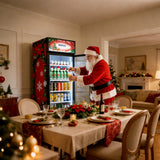 BODEGACOOLER 255L/270 Qt Commercial Beverage Refrigerator | Glass Door Merchandiser Fridge with LED Light, 32°F-50°F Temp, Energy-Saving