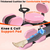 Pink Leg Stretcher Split Machine — 0-200° Adjustable Stretching Trainer for Women & Kids, Heavy Duty Steel Frame, 220LBS Capacity, Home Gym Flexibility Equipment