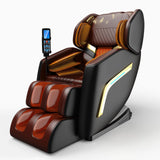 Massage Chair Full Body, Zero Gravity Shiatsu Massage Chair, Built-in 12 Fixed Rollers, 6 Airbags, Auto Modes, Foot Massage, Calfrest Extension, Speaker, for Living Room, Bedroom, BlackBrown