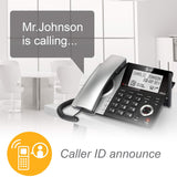Expandable Corded/Cordless Phone with Smart Call Blocker, Black/Silver with 1 Handset AT&T