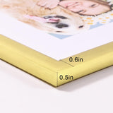 decorUhome 5x7 Picture Frame Set of 10, Display Photos 4x6 with Mat or 5x7 Unmatted for Picture Frames Collage Wall Decor, Gold