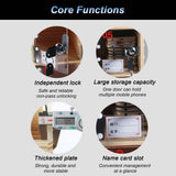 Wall Mounted Cell Phone Storage Box with Lock and Keys, 60 Compartments