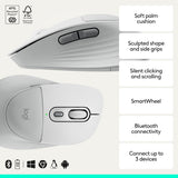 Logitech Signature Comfort Plus M850 L Wireless Mouse - Off White