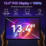 Upgraded 13.4 inch Android 16 Tablet with Keyboard Bundle, Large 13 inch Tablet with 2K 120Hz IPS Display