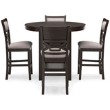 Design by Ashley Langwest Transitional Diamond Patterned Counter Height Dining Table and 4 Upholstered Bar Stools