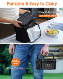 FERVINOW Cordless Electric Lunch Box for Adults – Battery-Powered Heated Lunch Box with 1.2L Stainless Steel Container, Timer Function, and Leak-Proof Food Warmer for Work, Travel & Office
