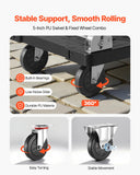 Foldable Push Cart Dolly, 660 lbs Capacity, Folding Platform Truck with Swivel Wheels, Moving Platform Hand Truck Flatbed Cart,