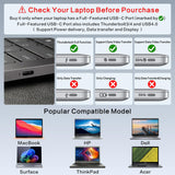 Adjustable Laptop Stand for Desk with Docking Station 11-in-1, Aluminum Laptop Riser with USB Hub