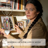 Memorial Gifts for Loss of Mom Dad Sister Husband Brother - Crystal Suncatcher Sympathy Gifts for Loss of Mother Father, Bereavement Funeral Condolence Gifts for Grieving Friend (Sister)