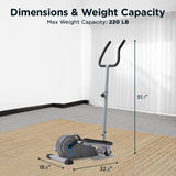 JLL Elliptical Exercise Machine, Mini Elliptical Cross Trainer 2-in-1 Sit/Stand, 8-Level Magnetic Resistance, Compact Home & Office