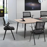 CLATINA Stackable & Foldable Office Chairs with Ergonomic Lumbar Support and Thickened Seat Cushion, Folding Mesh Fabric Reception Guest Chair