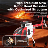 X-MechFun 1/16 Scale F119S MD500 LittleBirds RC Helicopter, 2.4G 9CH Flybarless Rotor Military Helicopter Model, 6G/3D Switchable Modes Aircraft with Takeoff/Landing (Professional Player)