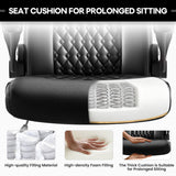 OFIKA Leather Office Desk Chair,Ergonomic Office Chair with Lumbar Support