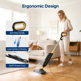 NEWBULIG Steam Mop for Hardwood/Tile/Carpet, Lightweight Steamer Cleaner for Floor Cleaning with 330ML Water Tank, Heats Up in 30 Seconds，16.4 FT Cord and 2 Washable Pads