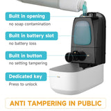 AIKE 33.8oz Automatic Wall Mount Liquid Soap Dispenser with Commercial ABS Construction, Model AK1226S(White)