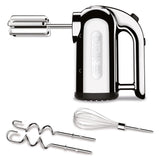 Dualit Hand Mixer - 300W- Strong Grip Handle - Attachments Included - Integral Plug Storage - 4 Speed Settings - Repairable gears - Flat Beaters, Dough Hooks, Balloon Whisk