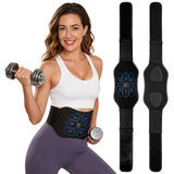 Ruszoaer FDA Cleared ABS Stimulator Muscle Toner, Ab Machine, Portable Abdominal Belt, Electronic Pulse Massager, Home Office Fitness Belt Workout Equipment (Blue)