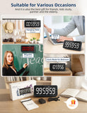 MeesMeek 7.8" Digital Kitchen Timer with Large LED Display, Magnetic Rechargeable Countdown Timer, 5 Alarms & 4 Volume Levels, 99H Count Up/Down Timer for Cooking, Classroom & Study