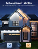 Govee Permanent Outdoor Lights Pro, 150ft with 90 RGBIC LED Lights for Daily and Accent Lighting, 75 Scene Modes for Outdoor Decor, IP67 Waterproof, Works with Alexa, Google Assistant, Matter, White