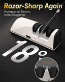 USELUCK Electric Knife Sharpener, Professional 3-Stage High-Grit Diamond Sharpening System for Precision Grinding, Sharpening,Polishing, Designed for Straight & Ceramic Kitchen Knives