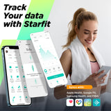Scale for Body Weight and Fat Percentage, RunSTAR Digital Accurate Bathroom Smart Scale with Large Display, FSA&HSA Eligible 13 Body Composition Analyzer Sync App, White