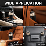 OUDEW Car Trash Can with Lid - 2-Pack, Interior Accessories for Vehicles, Leakproof Garbage Can with 30 Detachable Trash Bags, Multipurpose Organizers