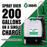 M4 Battery Powered Backpack Sprayer - 20V Dewalt Battery Compatible