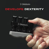 D'Addario Accessories Hand Exerciser–Improve Dexterity and Strength in Fingers, Hands, Forearms- Adjust Tension Per Finger– Simulated Strings Help Develop Calluses- Comfortable Conditioning Planet Waves