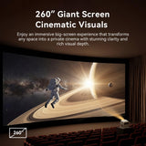 Official Licensed Google TV 4K Smart Projector with WiFi and Bluetooth, Wanbo Vali 1 Pro Dolby Audio, MEMC, Native 1080P, Auto Focus & Keystone, 260" Portable Home Outdoor Movie Projector