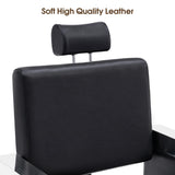BarberPub Classic Recline Hydraulic Barber Chair Salon Spa Chair Hair Styling Beauty Equipment 3018 (Black)