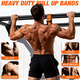 UZTUGG Heavy Duty Pull Up Assistance Bands, Pull Up Assist Band with Dual Foot Rests for Men, Adjustable 4 Resistance Bands for Back Workout, Home Gym Strength Training Equipment for Pull Up Bar