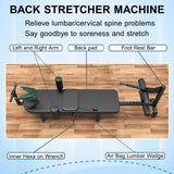 WUGCHDA Alternative Inversion Table, Full Body Stretch Machine, Electric Inversion Tables for Back Pain, 440 Pound Capacity (Black, Manually Low)