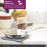 10 inch, Medium, Stainless Steel Skillet & Frying Pan American Kitchen