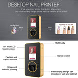 3D Nail Art Printer, Nail Printing Machine with 10.1-Inch Display Screen, 2400DPI Printing Resolution and Support APP Control