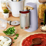 Electric Can Opener, Auto-Turn, Knife Sharpener, Bottle Opener, Easy-Clean, Corded, One-Touch, Stainless Steel Blade (Lavender)