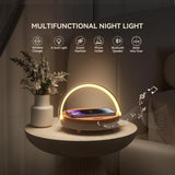 Vivilumens Birthday Gifts for Women 6 in 1 Bedside Lamps with Wireless Charger Bluetooth Speaker White Noise Machine Music Table Lamp Night Light Personalized Gift for Mom Teens Girls(Sound Upgrade