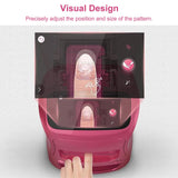 Eastnmythet Touch Screen Nail Printer, Phone Control Digital Nail Art Printer, Automatic DIY Mobile 3D Nail Printer for Home, Shopping Malls,Purple