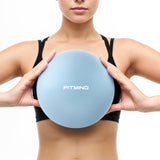 FITMIND Pilates Ball 10 Inches Small Exercise Ball,Core Ball with Inflation Straw, Barre Ball,Bender Ball for Yoga, Stability, Fitness, Ab, Core,Workout,Physical Therapy-Blue FITMIND