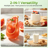 COWSAR Juicer Machines with 6.1" Large Chute, Cold Press Juicer for Whole Fruits & Vegetables, Easy to Clean, High Juice Yield, Home Juicer for Makes Juice, Nut Milk