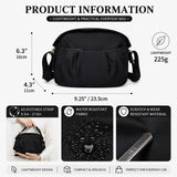 Small Crossbody Bags for Women Multi-Pocket Shoulder Purse (Black)