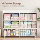 MAMAZING Keeva Pro 6-Drawer Baby Dresser with Changing Table, Easy Assembly