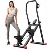 Stair Stepper for Home Gym Exercise, Compact Folding Cardio Exercise Climber for Full-Body Workout, Folding Vertical Climber Machine, Extended Step Range (Black)
