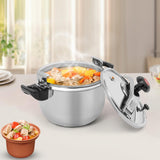 201 Stainless Steel Pressure Cooker, 60kpa Sealed Stewing Pot Cooking Cookware, Multi Protection Stovetop Pot Pressure Cooker for Home Kitchen Family Restaurant Boiling & Steaming Meals (9L/9.51 Qt)