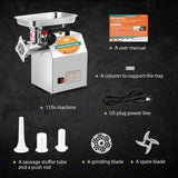 Commercial Meat Grinder, Electric Meat Grinding Machine, Heavy Duty Industrial Meat Mincer, Sausage Stuffer Grinding Plates Stuffing Tubes Newhai