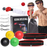 Boxing Reflex Ball for Kids and Adults,4 Levels Boxing Ball with 2 Adjustable Headbands,Boxing Equipment Punching Ball Great for Hand Eye Coordination Punching Speed and Fight Reaction KT-GARY