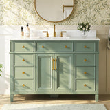 DELUXE LIVING 48" Bathroom Vanity with Sink, Fully Assembled, Sea Green