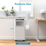 8000 BTU Portable Air Conditioners, 3 in-1 Portable AC Unit Up to 350 Sq.Ft with Dehumidifier, Quiet Air Conditioner with Remote Control, Fast Cool, 24H Timer, Bedroom, Office, Apartments, Black
